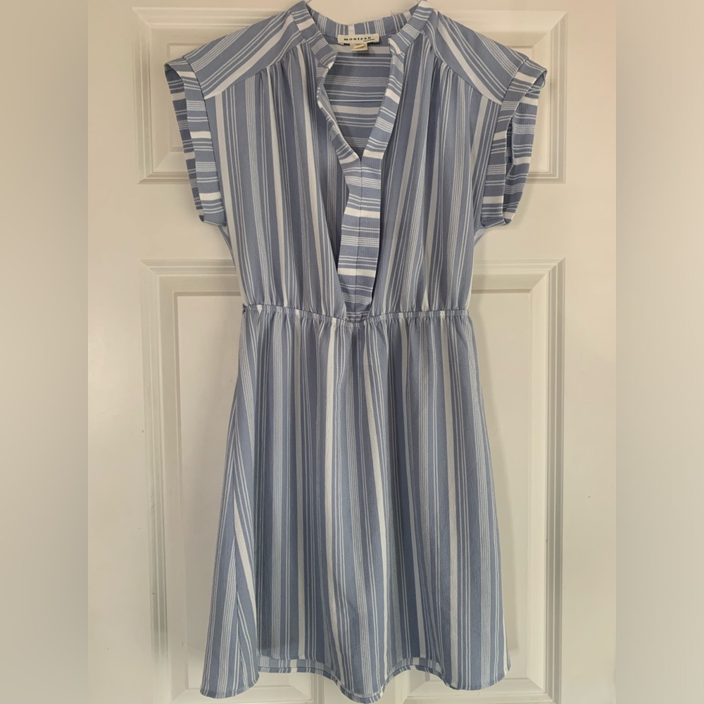 Monteau Dress Medium Blue White M Nordstrom summer